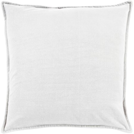 SURYA Surya CV013-1818 18 x 18 x 0.25 in. Cotton Velvet Contemporary Lumbar Pillow Cover; Medium Gray CV013-1818